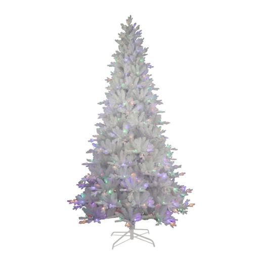 7' Pre-Lit Multicolor Led Jackson White Pine Tree