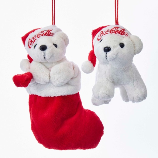 Coca-Cola Plush Bear Ornaments