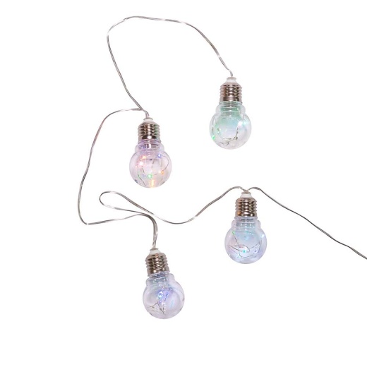 5' Battery-Operated Edison Bulb Color-Changing Led Fairy Light Set
