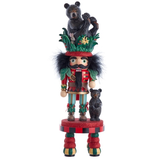 18" Hollywood Nutcrackers™ Black Bear Hat Nutcracker