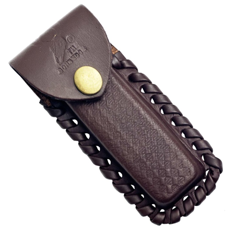 Brown 5" Leather Sheath for Folding Blade Pocket Knife