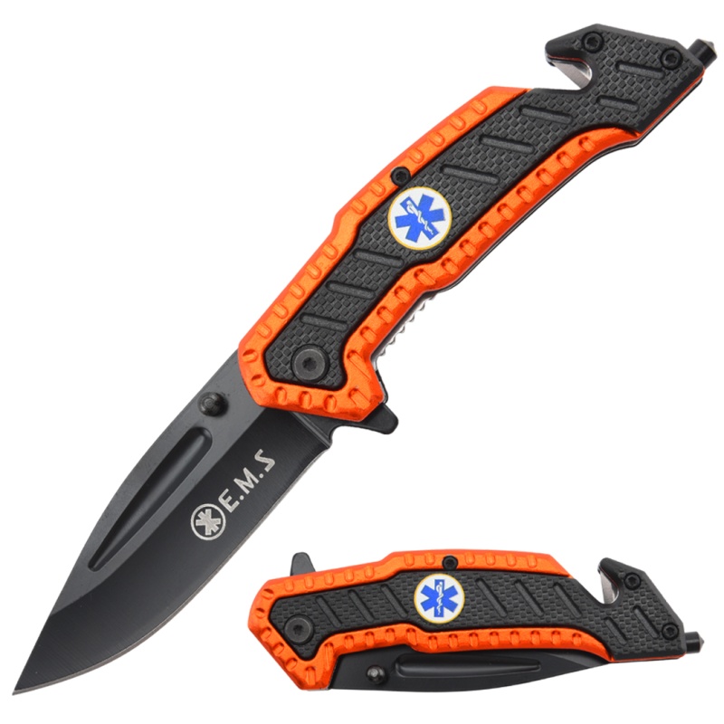 8" E.M.S Tactical Folding Rescue Knife