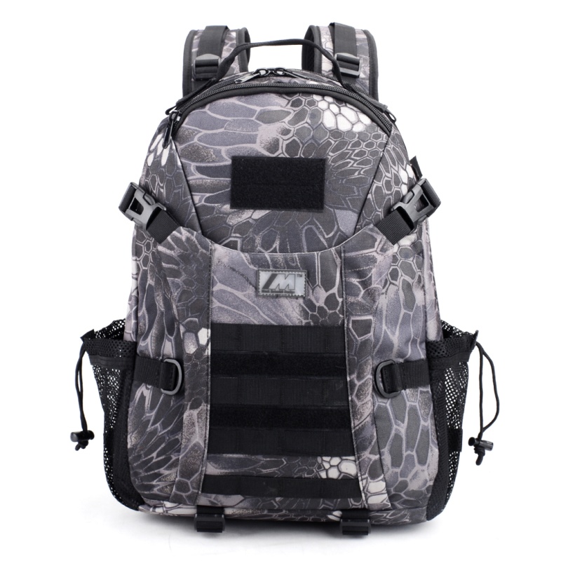 Tactical Military Assault Outdoor Hiking Camping Hunting Molle Bag 30L Backpack - Pantone Black Color