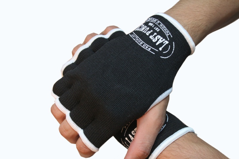 Mma Black Hand Wrap Training Gloves