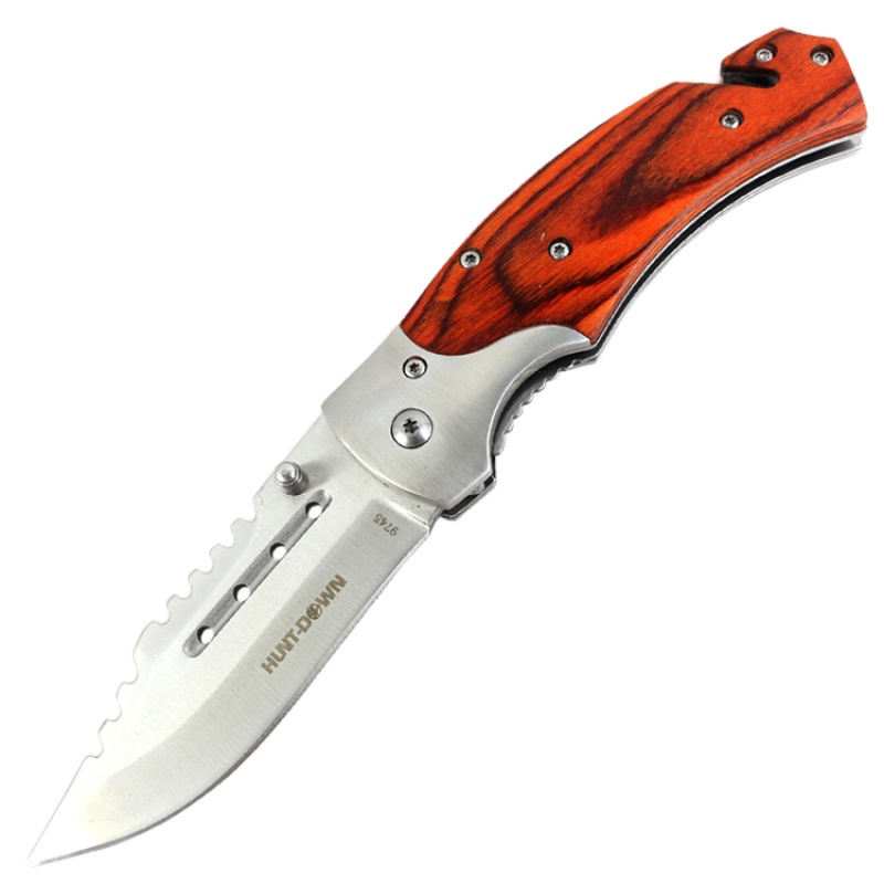 Hunt-Down 8" Spring Assisted Tactical Rescue Pocket Knife