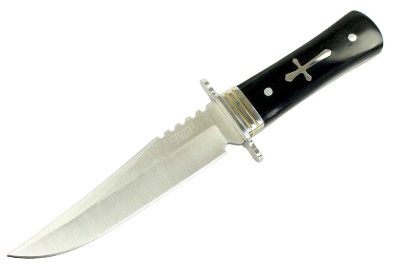 11" Defender Xtreme Hunting Knife Full Tang Stainless Steel Blade With Wood Handle