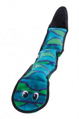 Outward Hound Invincibles Snake Blue/Green 3Sqk - Durable Dog Toy for Endless Entertainment