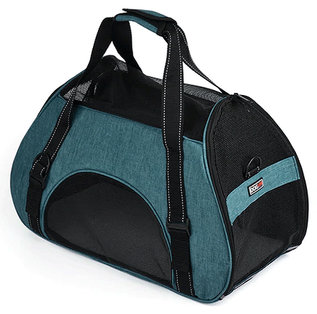 Dogline Pet Carrier Bag M Teal - Stylish and Safe Pet Transportation