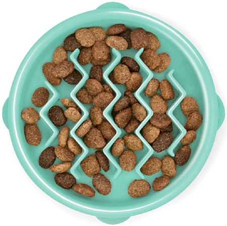Outward Hound Fun Feeder Slo-Bowl Mint S - Slow Feeding Bowl for Dogs