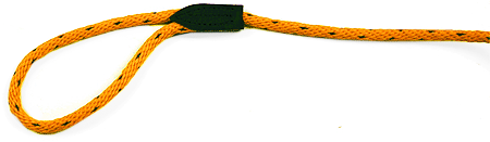 Leather Brothers British Rope Slip Lead 6' Black/Orange