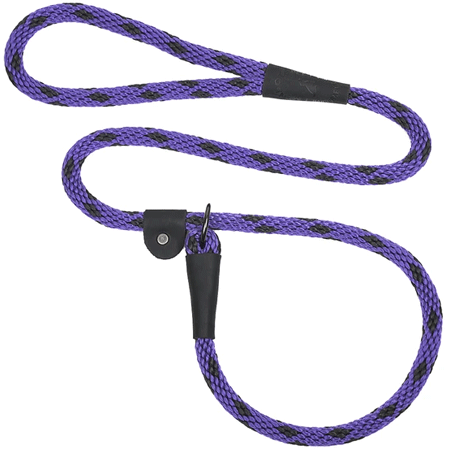 Mendota Slip Lead 3/8" X 6' Black Ice Purple - The Ultimate Dog Gate for Pet Owners