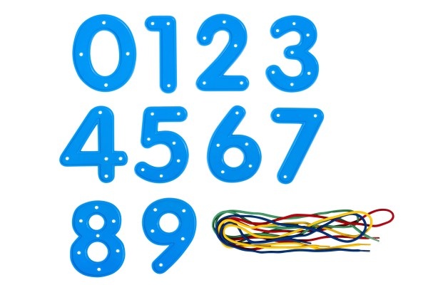 Lacing Numbers - 0-9 - Set Of 14