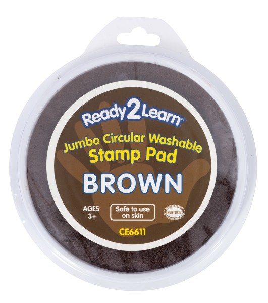 Jumbo Circular Washable Stamp Pad - Brown