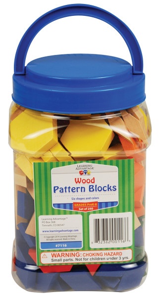 Pattern Blocks - Wood - Set Of 250