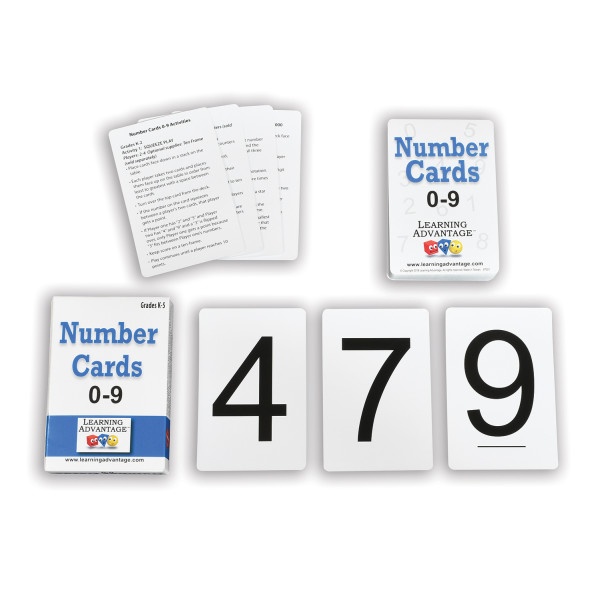Number Cards 0-9 - Black - Set Of 50