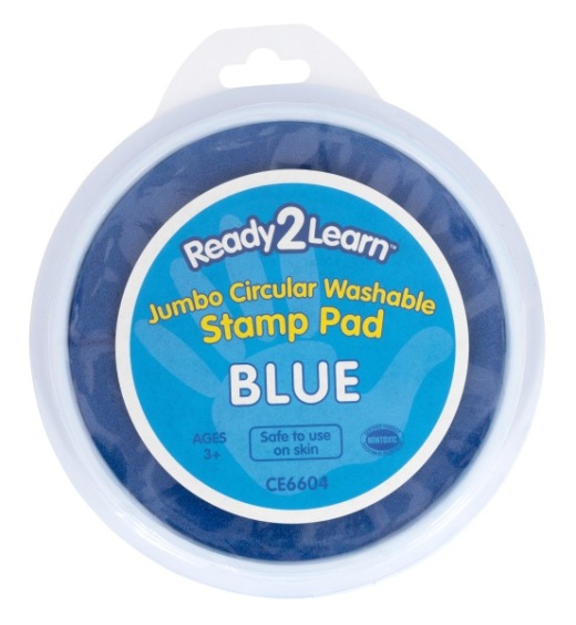Jumbo Circular Washable Stamp Pad in Blue