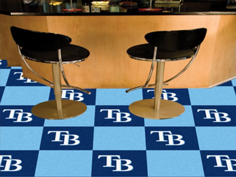 Tampa Bay Rays Carpet Tiles 18"X18" Tiles