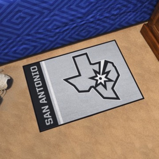 NBA San Antonio Spurs Uniform Inspired Starter Rug 19x30