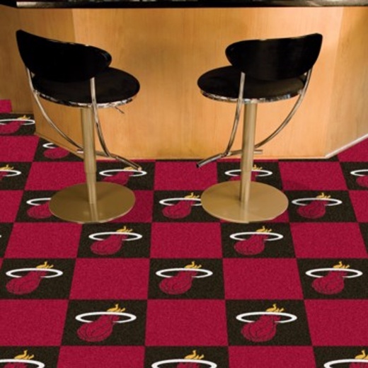 Miami Heat Carpet Tiles 18"x18"