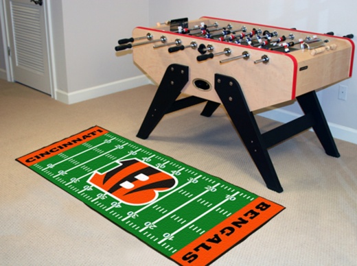 NFL Cincinnati Bengals Runner 30"X72" - Officially Licensed Football Field-Shaped Area Rug