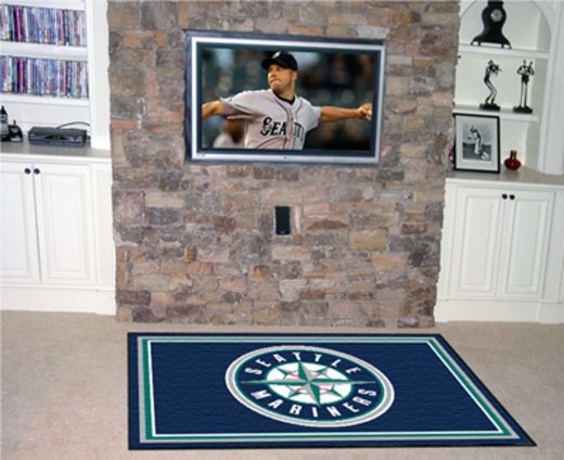 Seattle Mariners Rug 5X8 - 60"X92" Team Spirit Area Rug