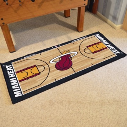 NBA Miami Heat Large Court Runner 29.5X54
