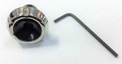 Wiper Switch Knob for 1964-66 Chevy Trucks - Black & Polished Stainless Steel