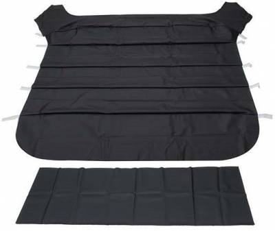1962-65 Nova 2 Door Hardtop Headliner - No Sails Basketweave - Black (100)