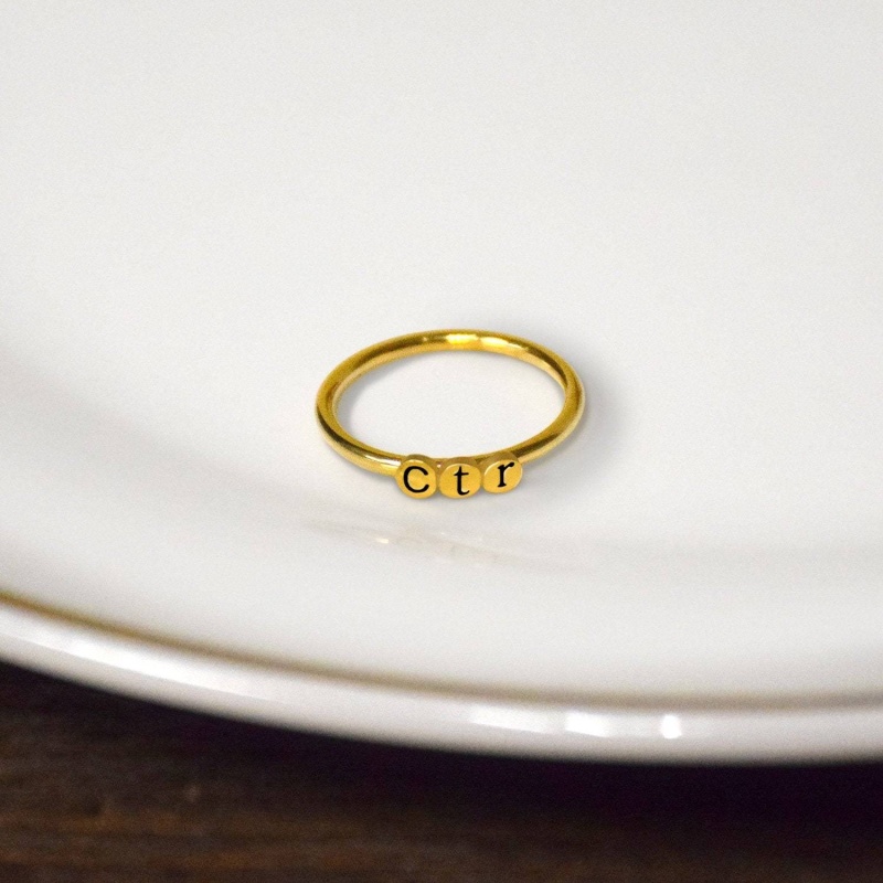 Buy Dainty 3 Circle CTR Ring - Choose The Right Gold Finish Stainless ...