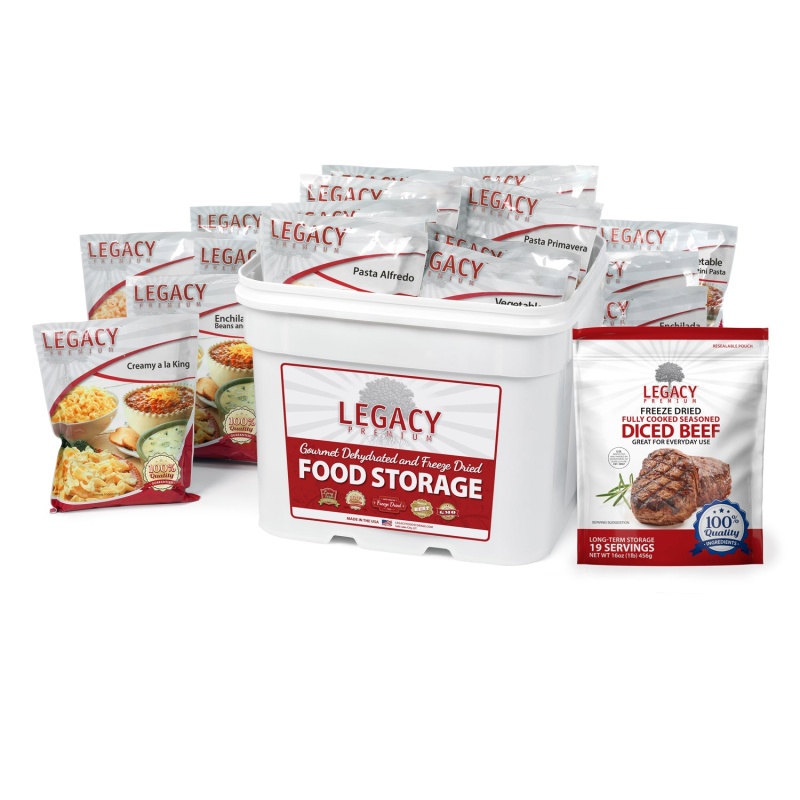 79 Serving Freeze Dried Beef And Entree Combo Bucket