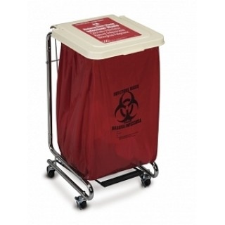 Biohazard Bag Hamperstand with Foot Pedal for Safe Waste Disposal
