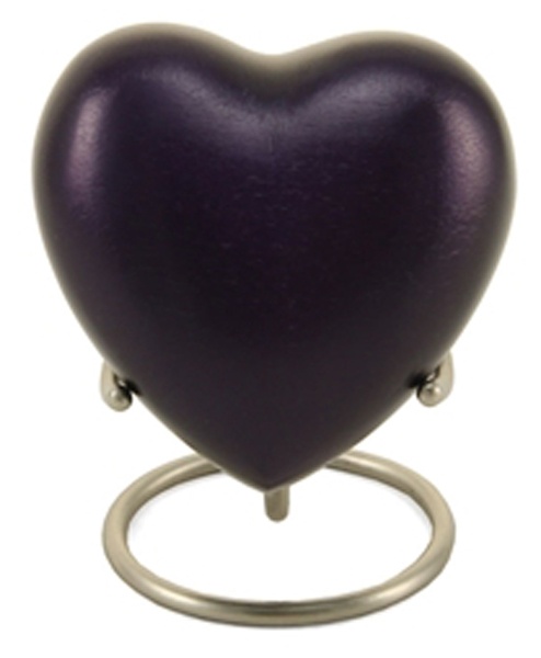 Monterey Purple Cremation Keepsake Heart