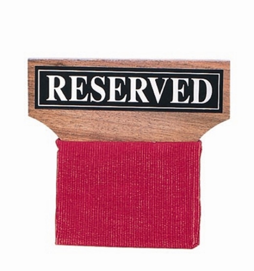 Elegant Walnut Reserved Signs for Special Occasions