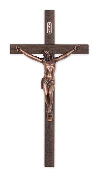 Exterior 12" Walnut Crosses for Casket Lids