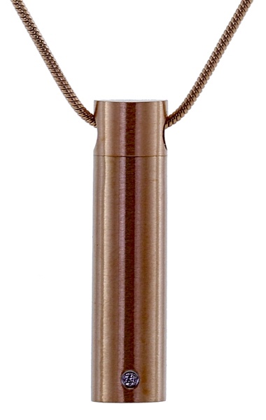 Cylinder Cremation Pendant-Rose