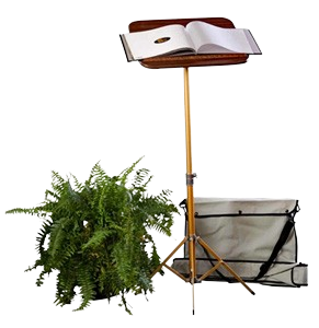 Portable Pedestal Register Stand With Adjustable Tripod Base