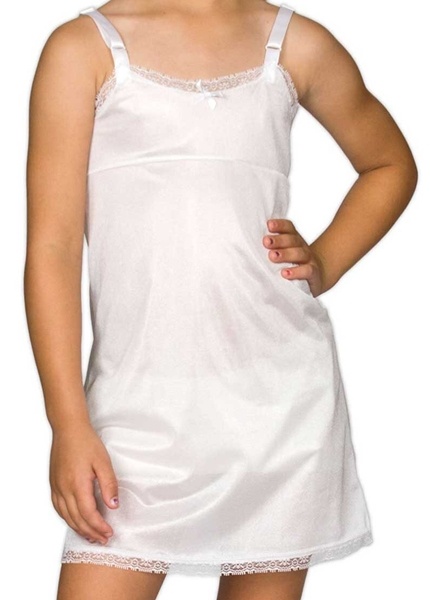 Ladies Nylon Slips With Lace Trim