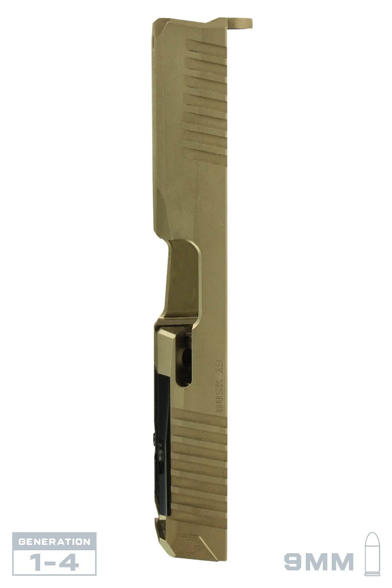 Dusk Slide Glock 19 9Mm, Gen3, Rmr, Fde, Stripped