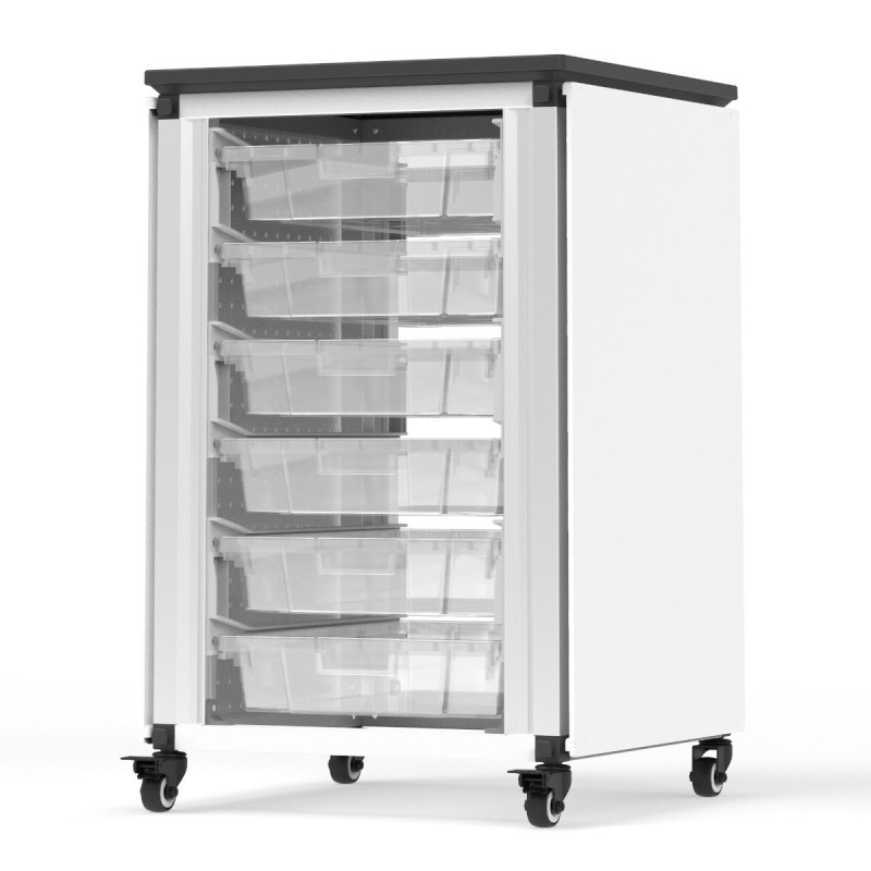 Modular Classroom Storage Cabinet - Single Module With 6 Small Bins