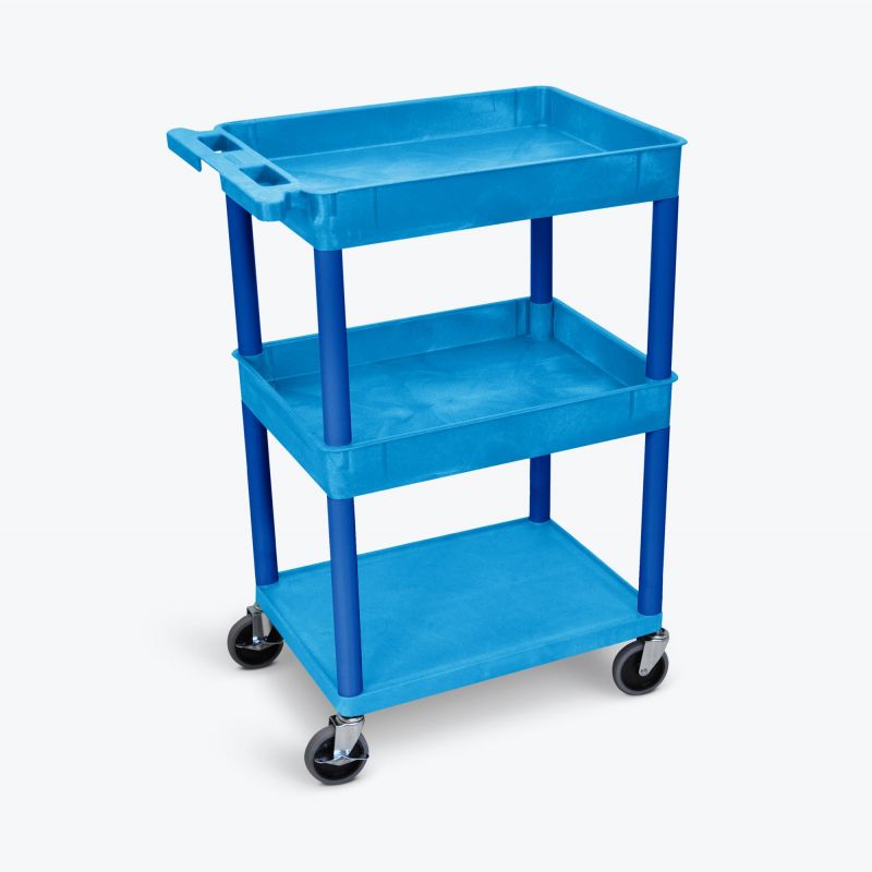 Top/Middle Tub And Flat Bottom Shelf Cart