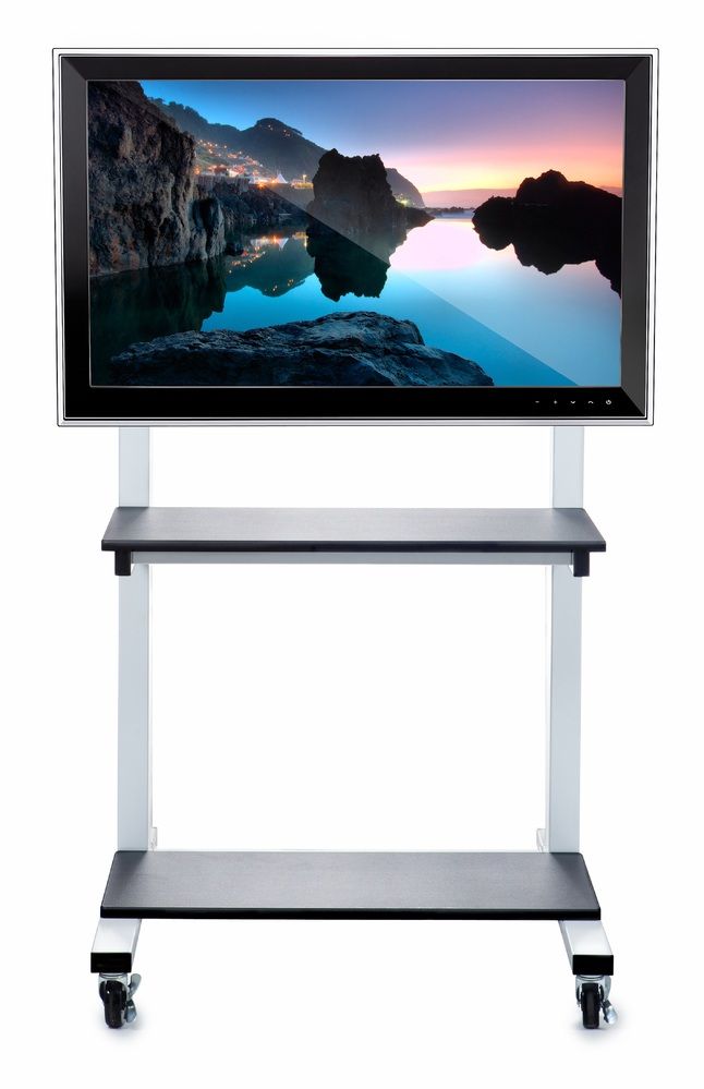 Crank-Adjustable Flat Panel Tv Cart
