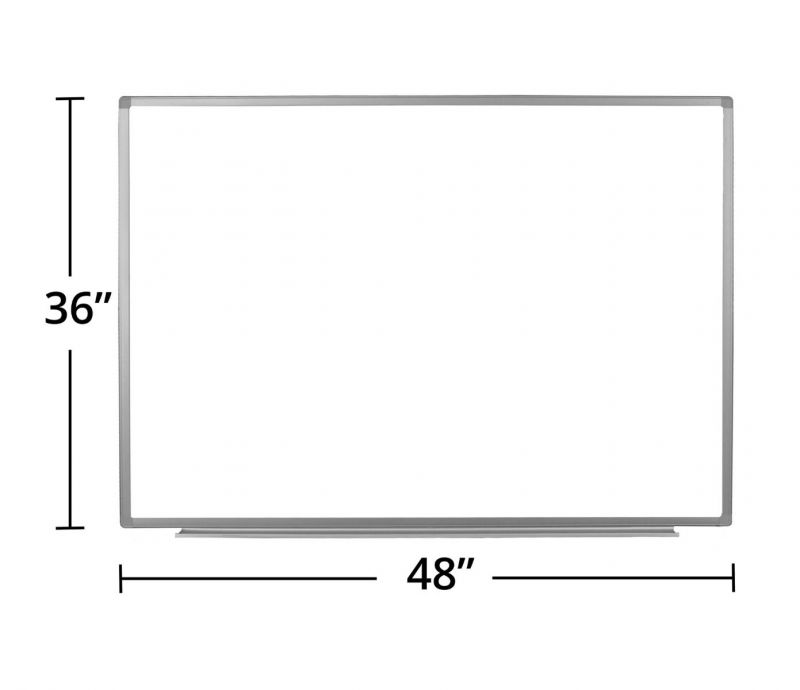 48" X 36" Wall-Mounted Magnetic Whiteboard