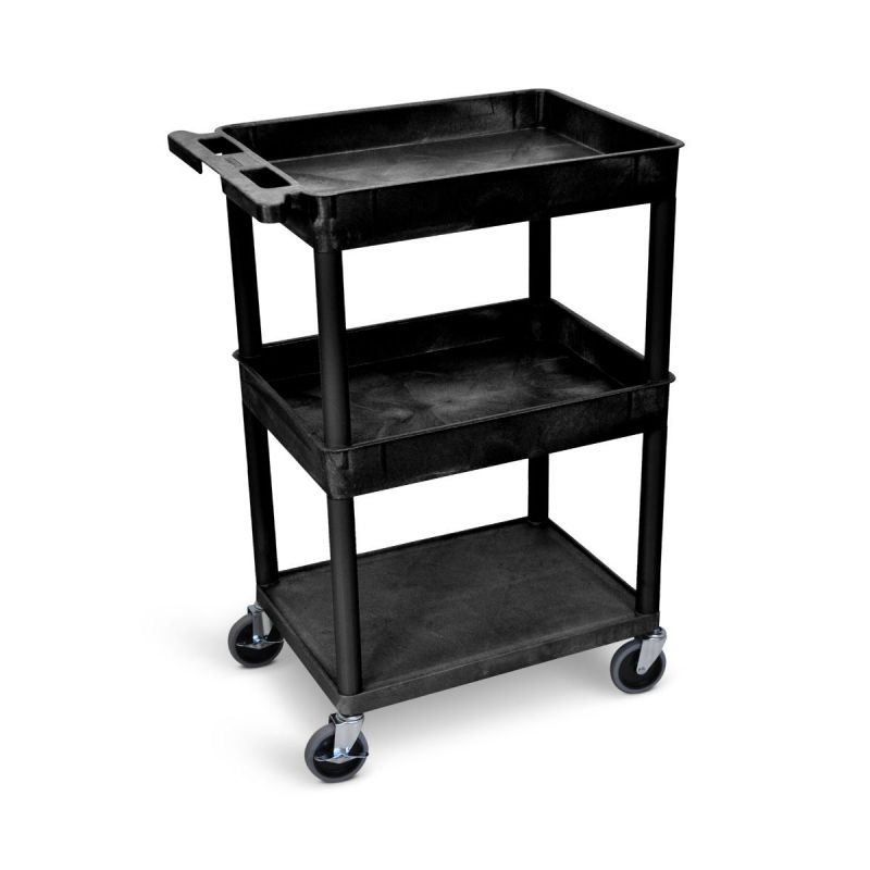 Top/Middle Tub And Flat Bottom Shelf Cart