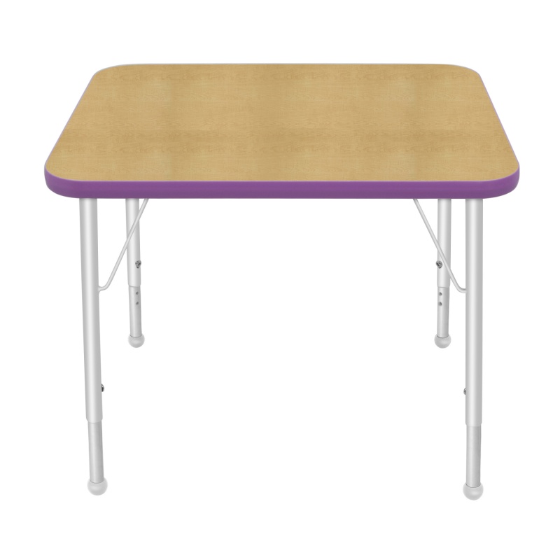 24" X 36" Rectangle Table - Top Color: Maple, Edge Color: Purple