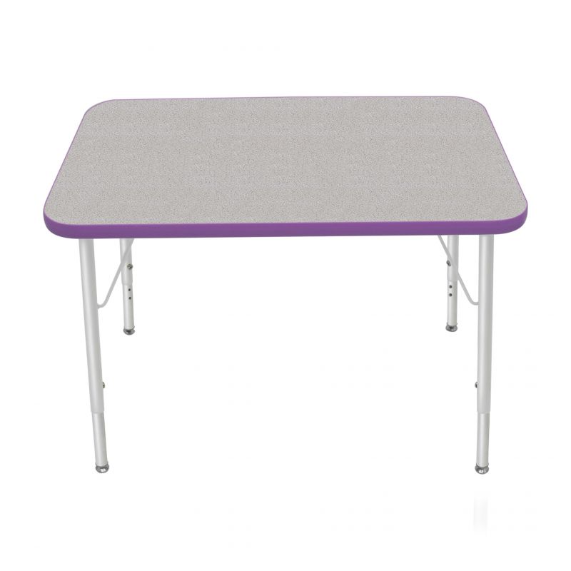 24" X 36" Rectangle Table - Top Color: Gray Nebula, Edge Color: Purple