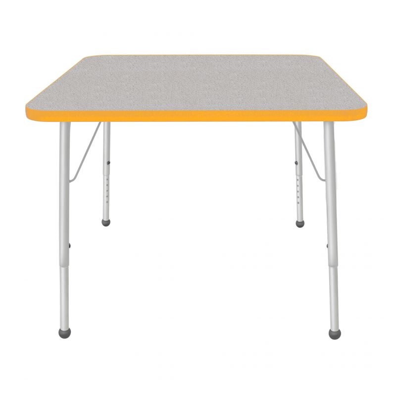 36" Square Table - Top Color: Gray Nebula, Edge Color: Yellow
