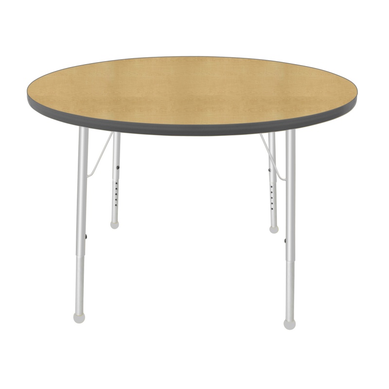 42" Round Table - Top Color: Maple, Edge Color: Graphite