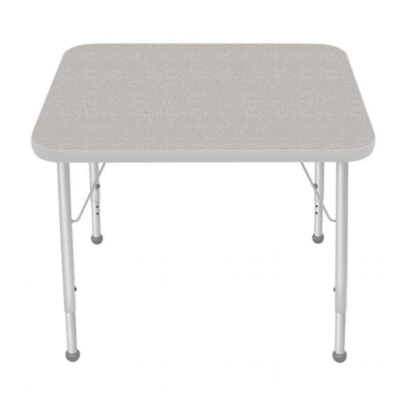 24" X 30" Rectangle Table - Top Color: Gray Nebula, Edge Color: Platinum Silver