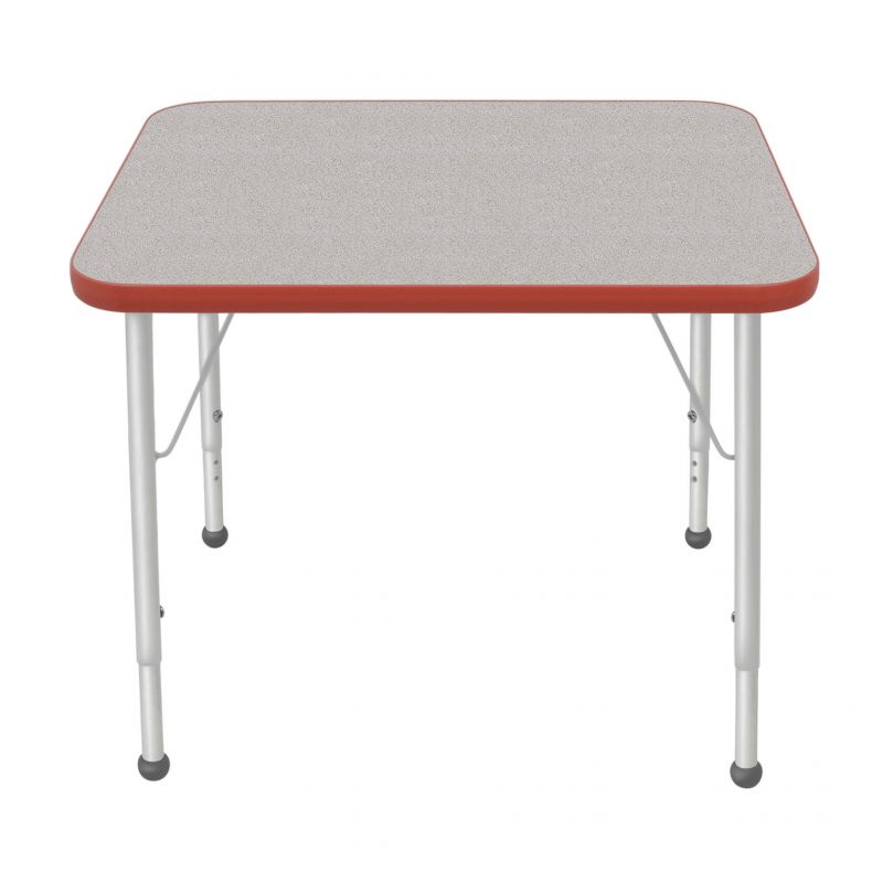 24" X 36" Rectangle Table - Top Color: Gray Nebula, Edge Color: Red