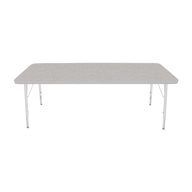30" X 72" Rectangle Table - Top Color: Gray Nebula, Edge Color: Platinum Silver
